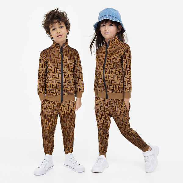 FND Flock brown Unisex Tracksuit (SN68708)