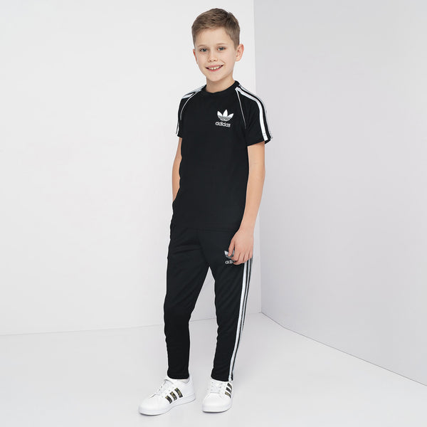 ADS Black Three Stripe Tracksuit (FS-20915)