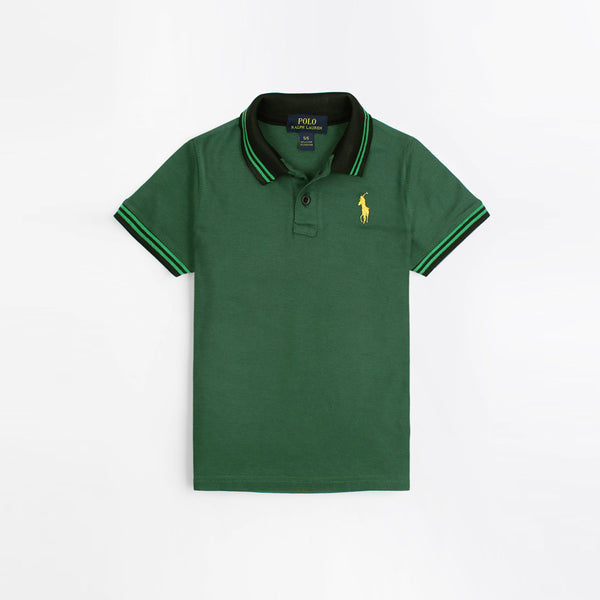 RL Green Polo embroidered Shirt  (FS-12082)