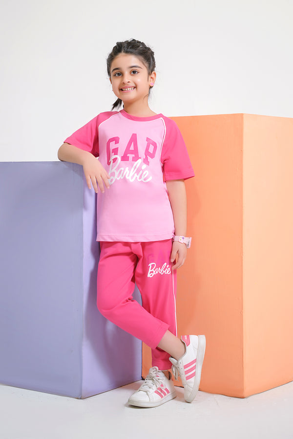 GP BARBIE PINK  GIRL TRACKSUIT(KS-00572)