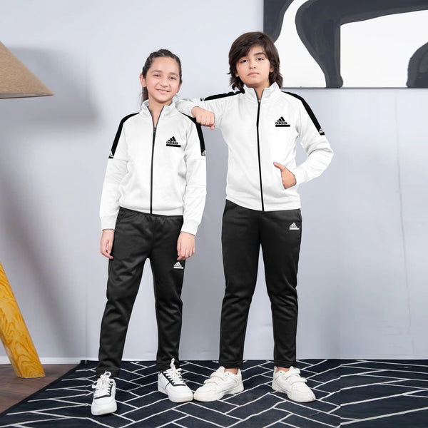 ADS White Black Unisex Tracksuit (FS68702)