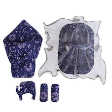 Sunshine Printed Snuggle Bed Set-7 pcs-Blue