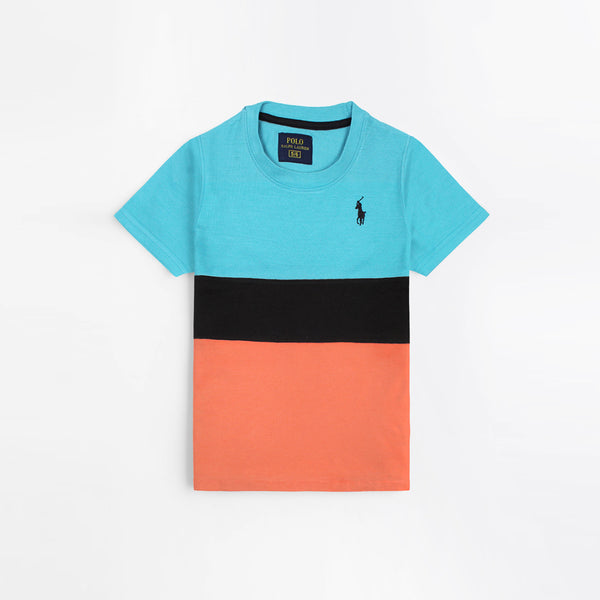 RL Orange & Blue soft Tshirt (FN-8474)