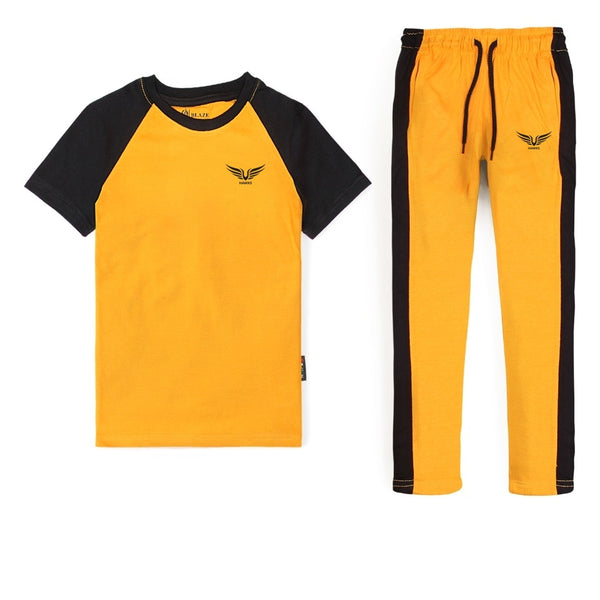 HAWKS yellow raglan unisex tracksuit