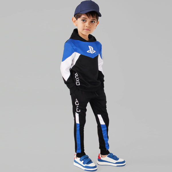 PLY-STN Black & blue Tracksuit (BK68754)