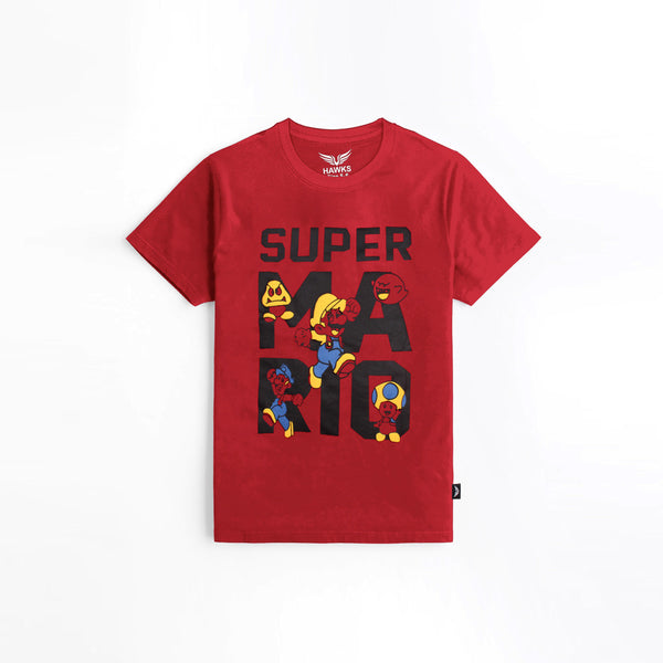 HAWKS Graphic Super-Mario T-shirt