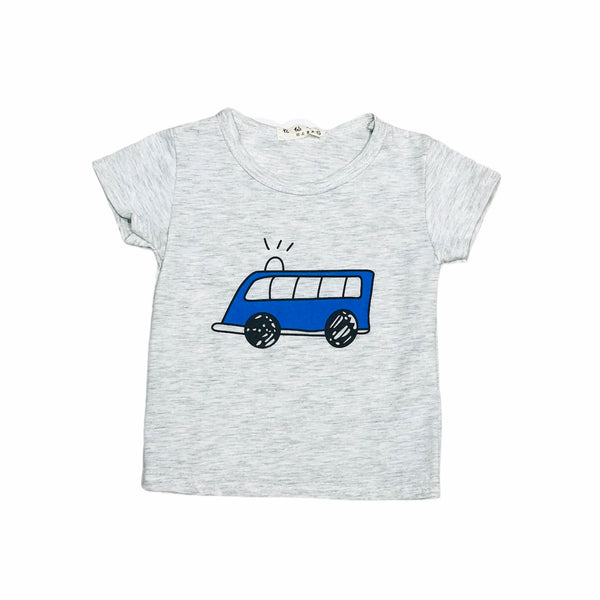 T-R Car Print Grey Tshirt 2192